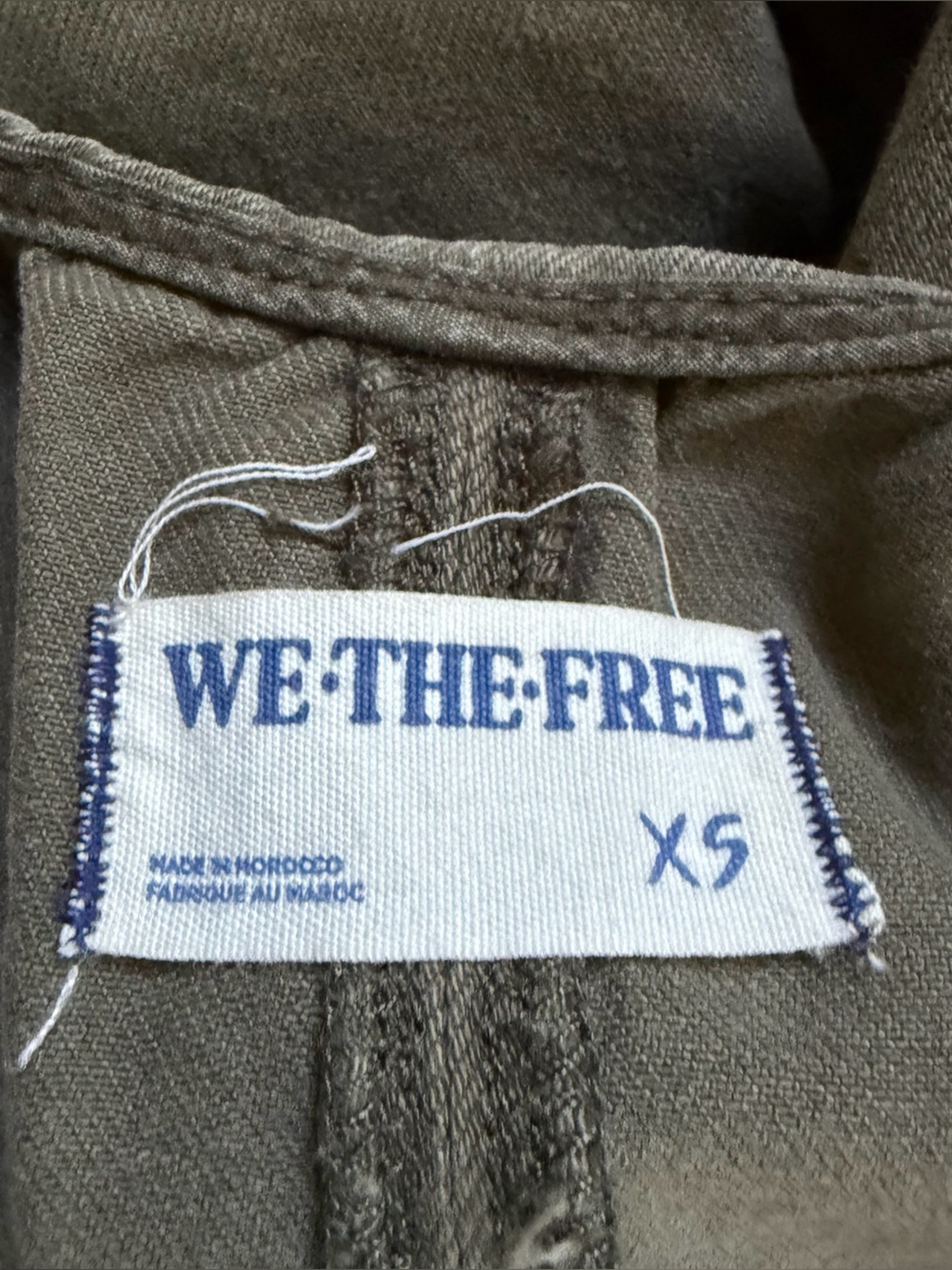 We The FreeHigh Roller Shortalls Romper Overalls Olive Green Oversized Size XS - Picture 4 of 11